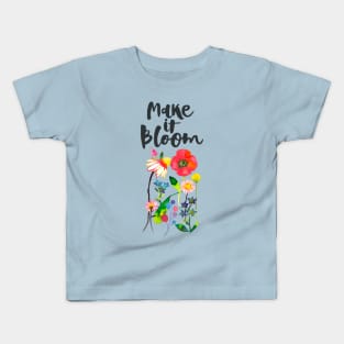 Happy Spring Flowers Kids T-Shirt